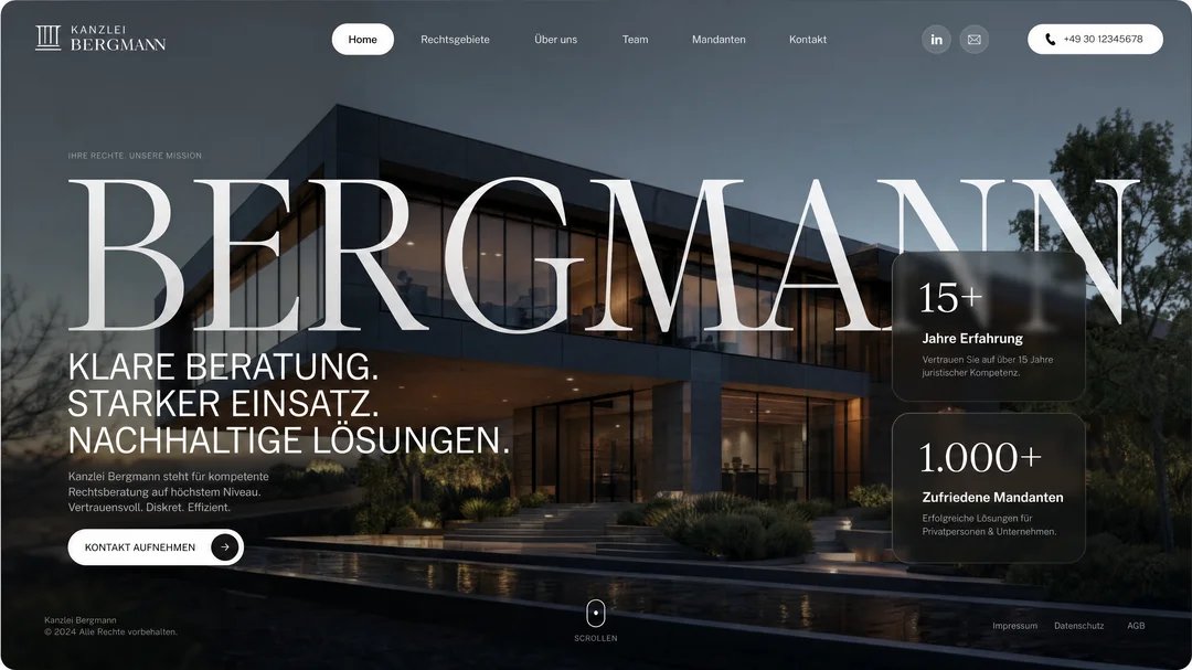 Kanzlei Bergmann — Website-Mockup